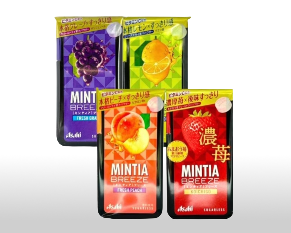 朝日MINTIA BREEZE薄荷糖 水果口味 30粒